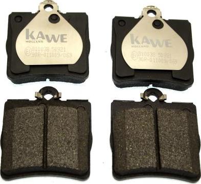 Kawe 810038 - Kit de plaquettes de frein, frein à disque cwaw.fr