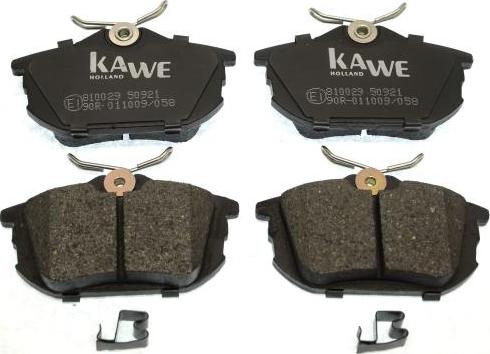 Kawe 810029 - Kit de plaquettes de frein, frein à disque cwaw.fr