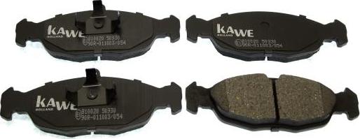 Kawe 810020 - Kit de plaquettes de frein, frein à disque cwaw.fr