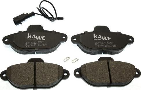 Kawe 810022 - Kit de plaquettes de frein, frein à disque cwaw.fr