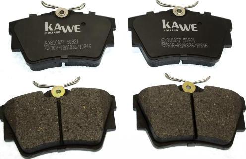 Kawe 810027 - Kit de plaquettes de frein, frein à disque cwaw.fr