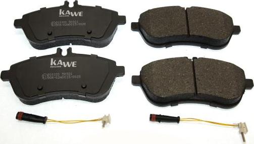 Kawe 810100 - Kit de plaquettes de frein, frein à disque cwaw.fr