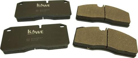 Kawe 88093 - Kit de plaquettes de frein, frein à disque cwaw.fr