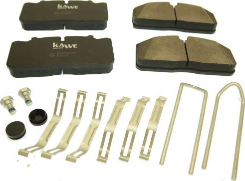 Kawe 88087 - Kit de plaquettes de frein, frein à disque cwaw.fr