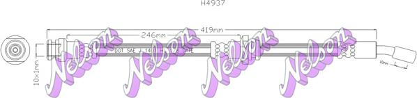 Kawe H4937 - Flexible de frein cwaw.fr