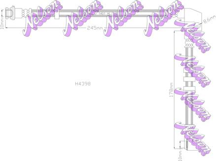 Kawe H4398 - Flexible de frein cwaw.fr