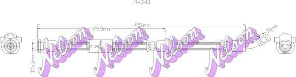 Kawe H4349 - Flexible de frein cwaw.fr