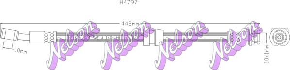 Kawe H4797 - Flexible de frein cwaw.fr