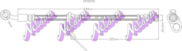 Kawe H5924Q - Flexible de frein cwaw.fr