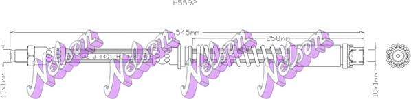 Kawe H5592 - Flexible de frein cwaw.fr