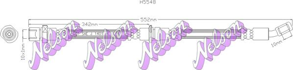 Kawe H5548 - Flexible de frein cwaw.fr