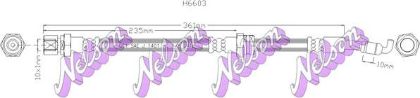 Kawe H6603 - Flexible de frein cwaw.fr