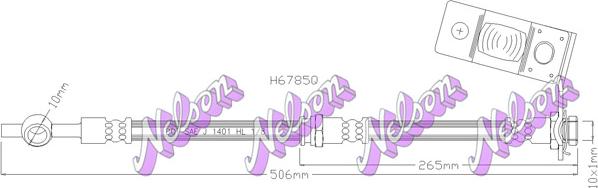 Kawe H6785Q - Flexible de frein cwaw.fr