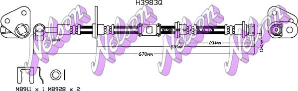 Kawe H3983Q - Flexible de frein cwaw.fr