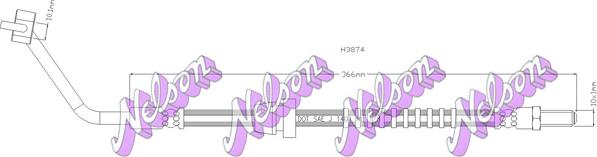 Kawe H3874 - Flexible de frein cwaw.fr