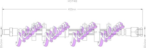 Kawe H3748 - Flexible de frein cwaw.fr