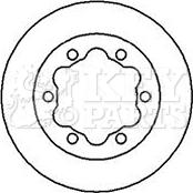 Key Parts KBD5725S - Disque de frein cwaw.fr