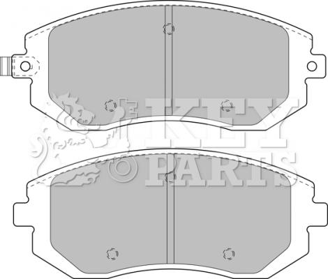 Key Parts KBP1905 - Kit de plaquettes de frein, frein à disque cwaw.fr