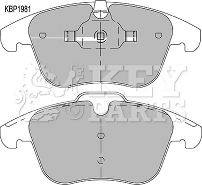 Key Parts KBP1981 - Kit de plaquettes de frein, frein à disque cwaw.fr