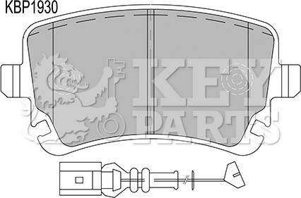 Key Parts KBP1930 - Kit de plaquettes de frein, frein à disque cwaw.fr