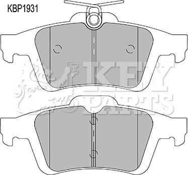 Key Parts KBP1931 - Kit de plaquettes de frein, frein à disque cwaw.fr