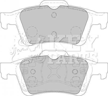 Key Parts KBP1938 - Kit de plaquettes de frein, frein à disque cwaw.fr