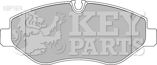 Key Parts KBP1974 - Kit de plaquettes de frein, frein à disque cwaw.fr