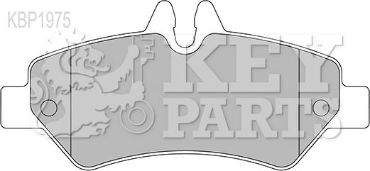 Key Parts KBP1975 - Kit de plaquettes de frein, frein à disque cwaw.fr