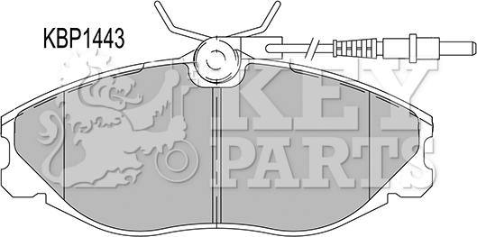 Key Parts KBP1443 - Kit de plaquettes de frein, frein à disque cwaw.fr