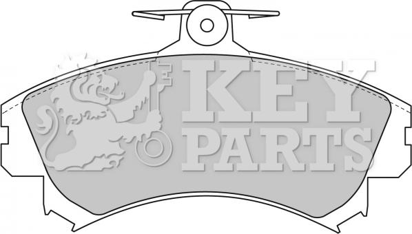 Key Parts KBP1458 - Kit de plaquettes de frein, frein à disque cwaw.fr