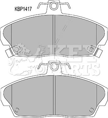 Key Parts KBP1417 - Kit de plaquettes de frein, frein à disque cwaw.fr