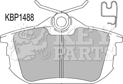 Key Parts KBP1488 - Kit de plaquettes de frein, frein à disque cwaw.fr