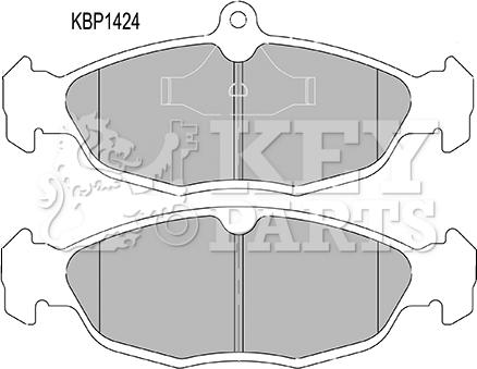 Key Parts KBP1424 - Kit de plaquettes de frein, frein à disque cwaw.fr