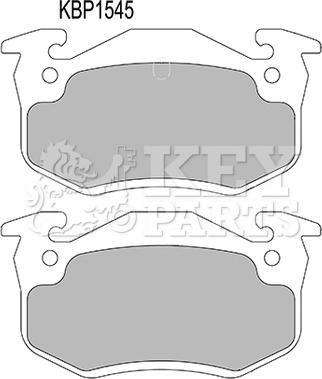 Key Parts KBP1545 - Kit de plaquettes de frein, frein à disque cwaw.fr