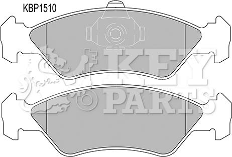 Key Parts KBP1510 - Kit de plaquettes de frein, frein à disque cwaw.fr