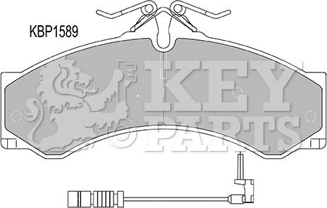 Key Parts KBP1589 - Kit de plaquettes de frein, frein à disque cwaw.fr