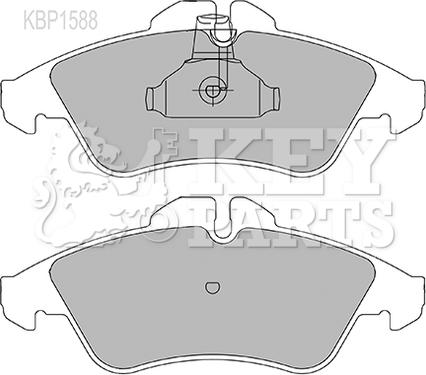 Key Parts KBP1588 - Kit de plaquettes de frein, frein à disque cwaw.fr