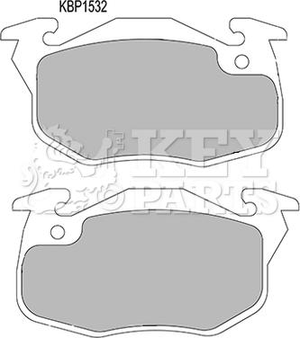 Key Parts KBP1532 - Kit de plaquettes de frein, frein à disque cwaw.fr