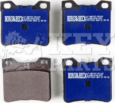 Key Parts KBP1537 - Kit de plaquettes de frein, frein à disque cwaw.fr