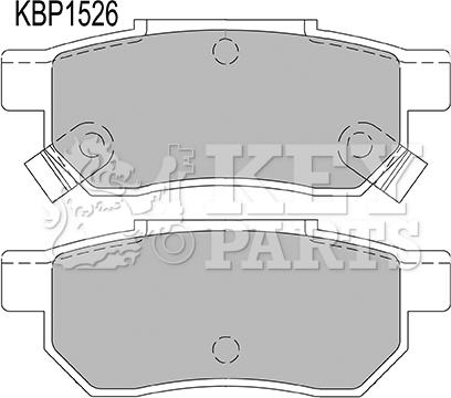 Key Parts KBP1526 - Kit de plaquettes de frein, frein à disque cwaw.fr