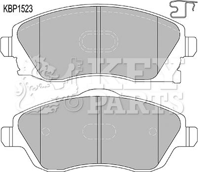 Key Parts KBP1523 - Kit de plaquettes de frein, frein à disque cwaw.fr