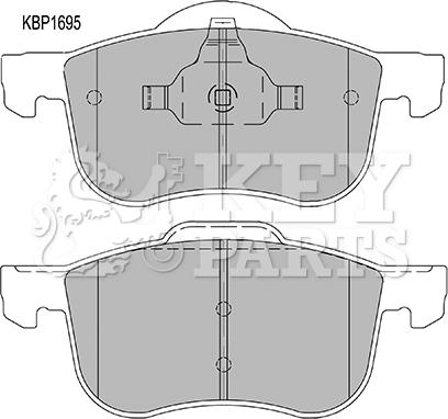 Key Parts KBP1695 - Kit de plaquettes de frein, frein à disque cwaw.fr