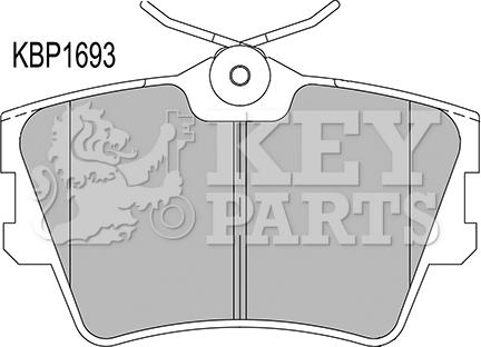 Key Parts KBP1693 - Kit de plaquettes de frein, frein à disque cwaw.fr