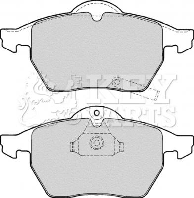 Key Parts KBP1643 - Kit de plaquettes de frein, frein à disque cwaw.fr