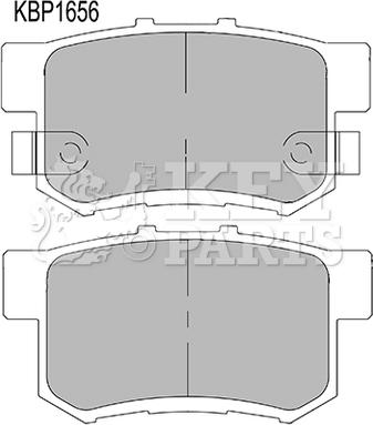 Key Parts KBP1656 - Kit de plaquettes de frein, frein à disque cwaw.fr