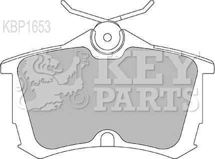 Key Parts KBP1653 - Kit de plaquettes de frein, frein à disque cwaw.fr