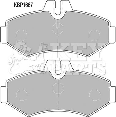 Key Parts KBP1667 - Kit de plaquettes de frein, frein à disque cwaw.fr