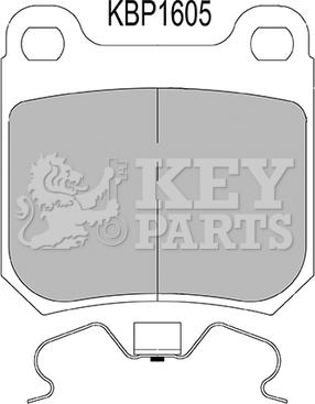 Key Parts KBP1605 - Kit de plaquettes de frein, frein à disque cwaw.fr