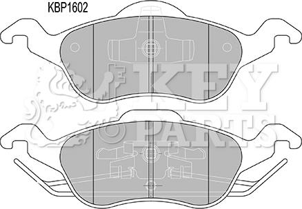 Key Parts KBP1602 - Kit de plaquettes de frein, frein à disque cwaw.fr