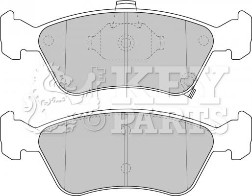 Key Parts KBP1684 - Kit de plaquettes de frein, frein à disque cwaw.fr